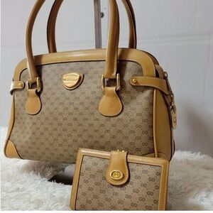Gucci Tan and Brown Women's Bag Set